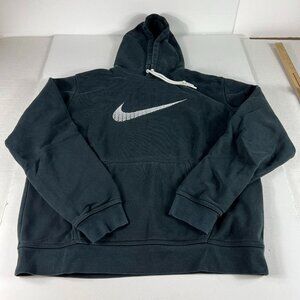 Nike Sweatshirt Adult Extra Large Black Faded Swoosh Logo Pullover Hoodie